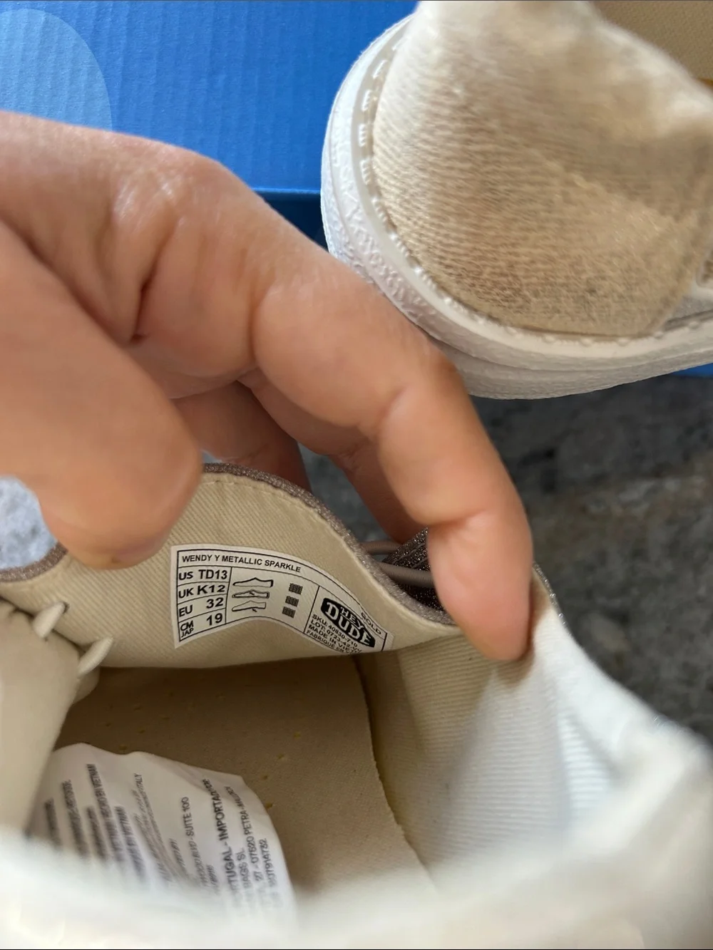 Hey Dude Kids Metallic Champagne Slip-On Sneakers